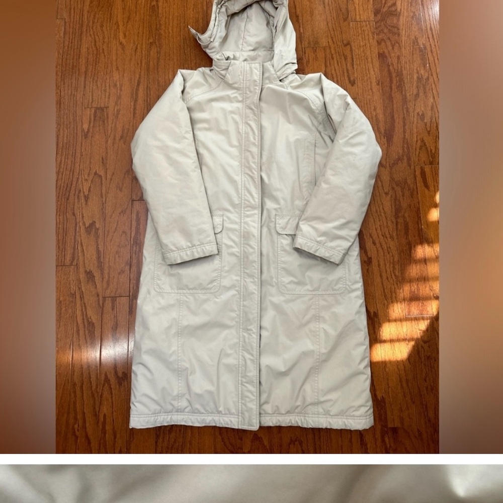LL Bean long winter coat with hood women’s petite large